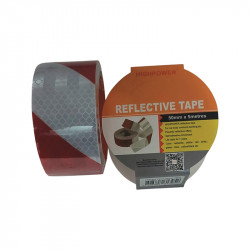 Tape A/purpose Reflective Adhesive Red/white 50mmx5mt