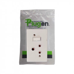 Switch Socket Steel 4x2 Single 1x16a Ams10s