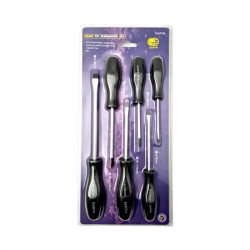 Screwdriver Set I Mechanics Pls Hndl Black Tip