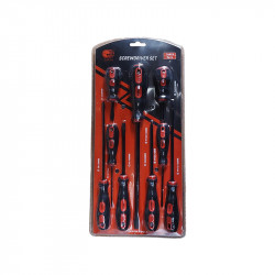 Screwdriver Set 9pce Orange/black Handle