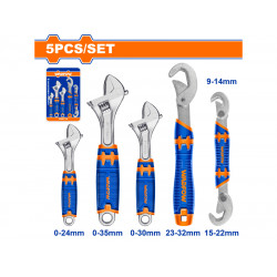 WADFOW Wrench Adj Set D-forged 5pcs