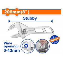 WADFOW Wrench Adj Stubby D-forged 200mm
