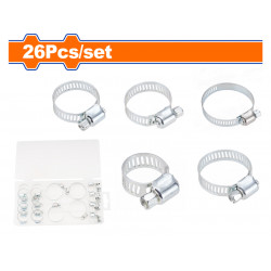 WADFOW Hose Clamp Set 16-40mm 26pcs