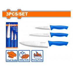 WADFOW Knife Set Kitchen Ss 3pcs