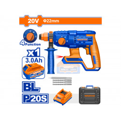 WADFOW 20v Ps+ C/l Rotary Hammer Drill B/less Kit