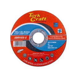 TORK CRAFT Cutting Disc Steel & Ss 115 X 1.0 X 22.2 Mm