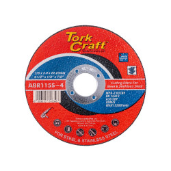 TORK CRAFT Cutting Disc Steel & Ss 115 X 3.0 X 22.22 Mm