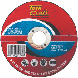 TORK CRAFT Cutting Disc Steel 125 X 1.6 X 22.2mm