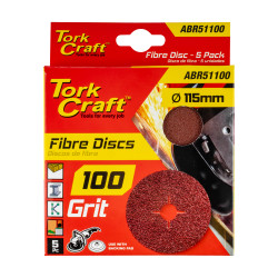 TORK CRAFT Fibre Disc 115mm 100 Grit 5/pack