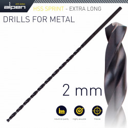 ALPEN Hss Drill Bit 2mm 125 X 85 Extra Long