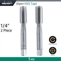 ALPEN Hss Hand Tap Set Imperial G 1/4\' Pouched