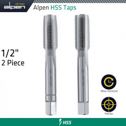 ALPEN Hss Hand Tap Set Imperial G 1/2\' Pouched
