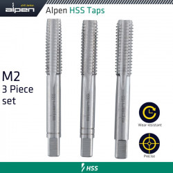 ALPEN Hand Tap Set In Pouch M2 Hss 0.5mm Pitch
