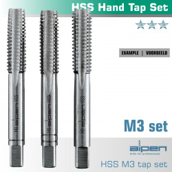 ALPEN Hand Tap Set In Pouch M3 Hss 0.5mm Pitch