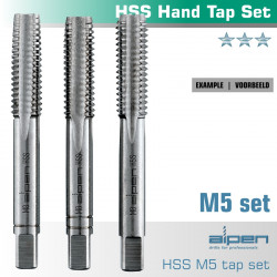 ALPEN Hand Tap Set In Pouch M5 Hss 0.8mm Pitch