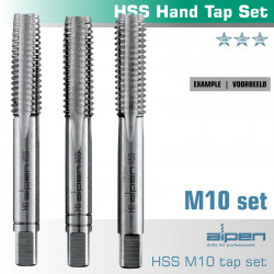 ALPEN Hand Tap Set In Pouch M10 Hss 1.5mm Pitch