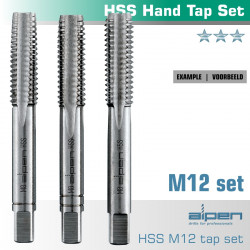 ALPEN Hand Tap Set In Pouch M12 Hss 1.75mm Pitch