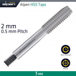 ALPEN Tap 2mm Hss In Pouch 0.5mm Pitch