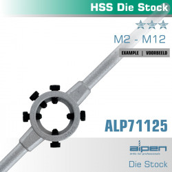 ALPEN Die Stock 25x9mm In Pouch Hss