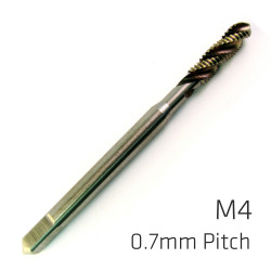 ALPEN Machine Tap Cobalt 4mm Spiral Fluted In Pouch 0.7mm Pitch