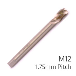 ALPEN Machine Tap Cobalt 12mm Spiral Fluted In Pouch 1.75mm Pitch