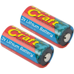 TORK CRAFT Battery Cr123a 3v Lithium X2 Per Card