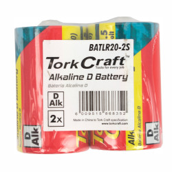 TORK CRAFT Battery D 1.5v 2 Pack Lr20 2s Shrink Wrap Alkaline