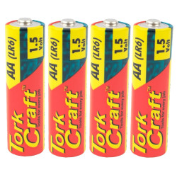 TORK CRAFT Battery Aa 1.5v X4 Pack Lr6 4s Shrink Wrap Alkaline