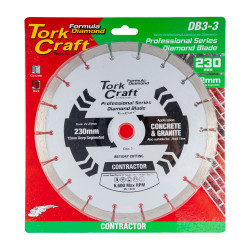 TORK CRAFT Diamond Blade Segmented 230mm For Concrete 12mm Deep Segments