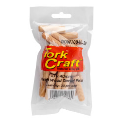 TORK CRAFT Dowels 10 X 40mm 30 Per Bag (birch Wood)