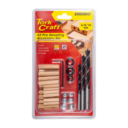 TORK CRAFT Dowel Kit 6/8/10mm - 43 Piece