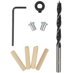 TORK CRAFT Doweling Accessory Kit 6mm - 34 Piece (birch Wood)