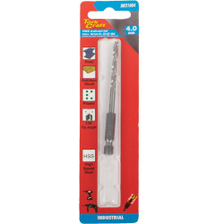 TORK CRAFT Drill Hss 4.0mm 135deg 1/card Hex Shank Industrial Bit