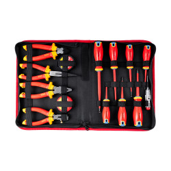 TORK CRAFT 14pc S/driver (ph/sl) & Hand Tools Set Electricians Insulated Vde