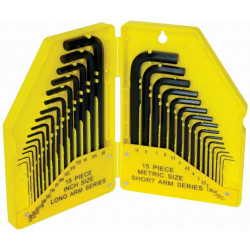 TORK CRAFT 30pc Allen Key Set 0.7-10 Metric & Imperial Sizes In Plastic Case
