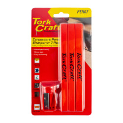 TORK CRAFT 7pc TORK CRAFT Carpenters Pencil Set 6 X Pencil 1 X Sharpener