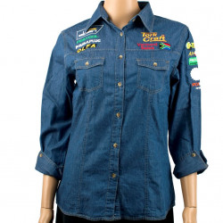 TORK CRAFT Vermont Ladies Long Sleeved Denim Shirt 2xl