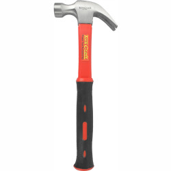 TORK CRAFT Hammer Claw 450g (16oz) Fibreglass Handle 295mm & Full Pol Head