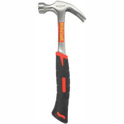 TORK CRAFT Hammer Claw 450g (16oz) All Steel With Ergonomic Grip & Full Pol Head
