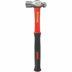 TORK CRAFT Hammer Ball Pein 450g (16oz) Fibreglass Handle 310mm & Full Pol Head