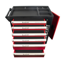 TORK CRAFT  TORK CRAFT 6 Drawer Roller Tool Cabinet On Castors Empty Mod Tc620050