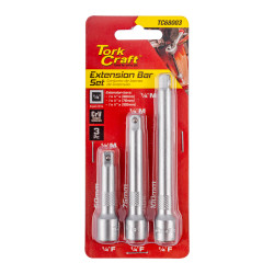 TORK CRAFT Extention Bar 3pc Set 1/4\' 50/75/100mm 