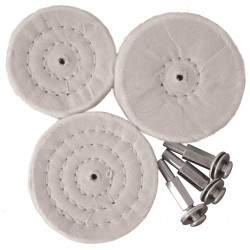 TORK CRAFT 3 Pce White Buff Set All Portable Drills