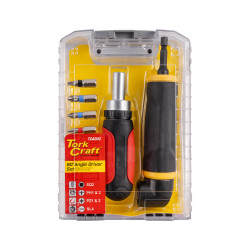 TORK CRAFT Angle Drive 1/4\' Mf W/ratchet Driver 6pc Bits