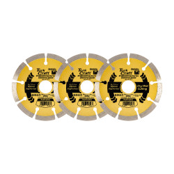 TORK CRAFT Diamond Blade Segmented 115mm Professional Bulk 3 Pack Shrink