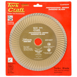 TORK CRAFT Diamond Blade 200x25.4mm Turbo