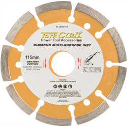 TORK CRAFT Diamond Blade Multi Purp. 115mm Hard & Soft Mat.