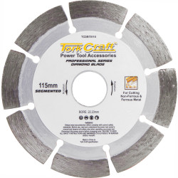 TORK CRAFT Diamond Blade Seg.115 X 22.23mm For Metal Cutting