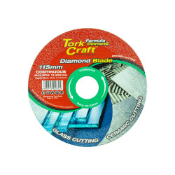 TORK CRAFT Diamond Blade 115mm Cont. Thin Rim Glass Tile Stone Cladding