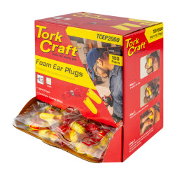 TORK CRAFT Ear Plug Corded 1pr Poly Bag 100 Pr Per Box Bullet Shape Yellow